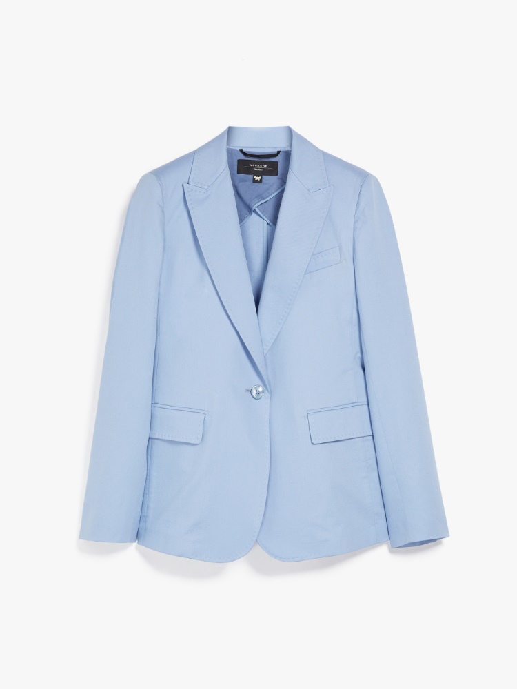 Cotton twill blazer , light blue - Weekend Max Mara