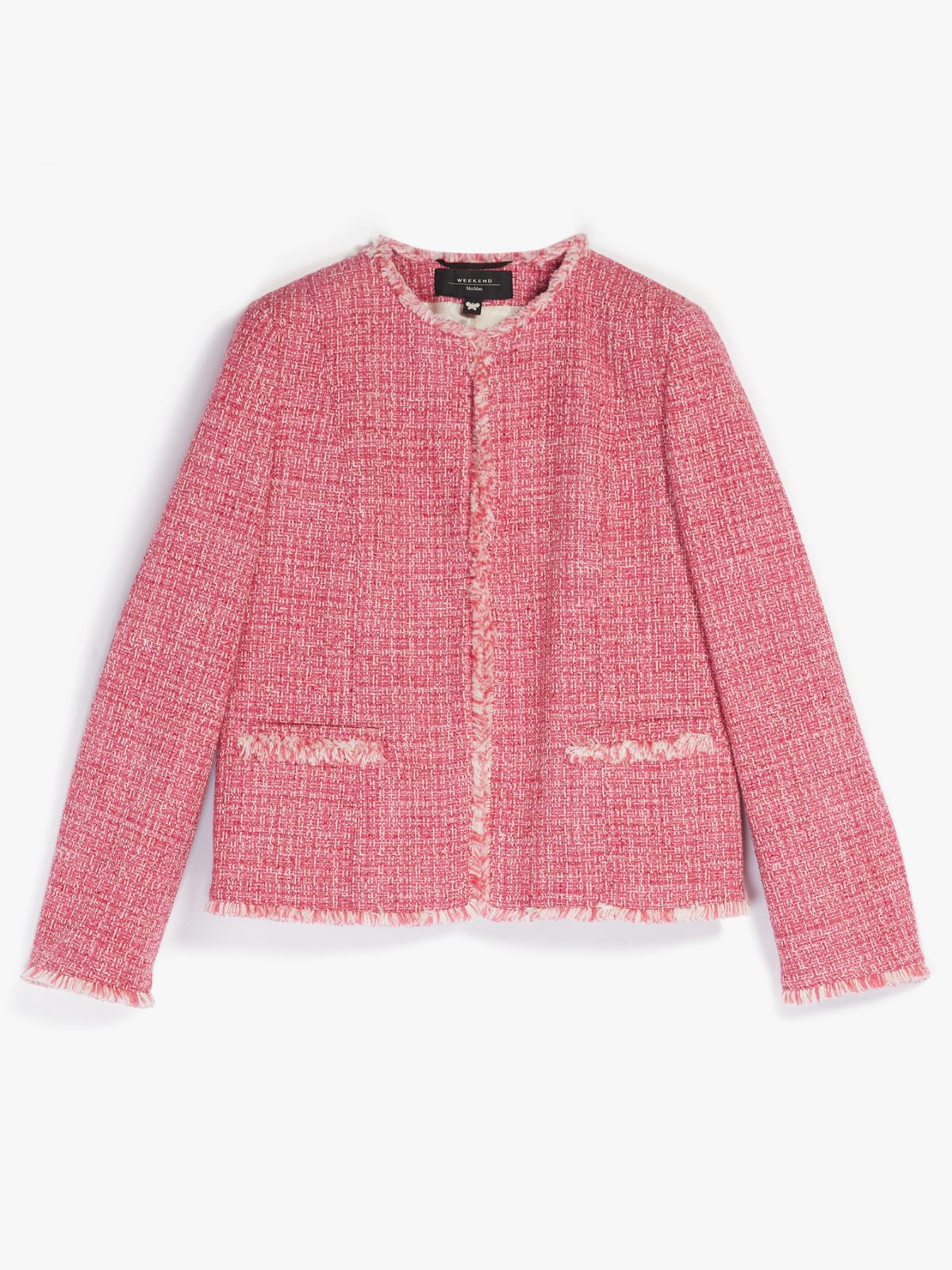 Cotton-blend basketweave jacket, fuchsia - Weekend Max Mara