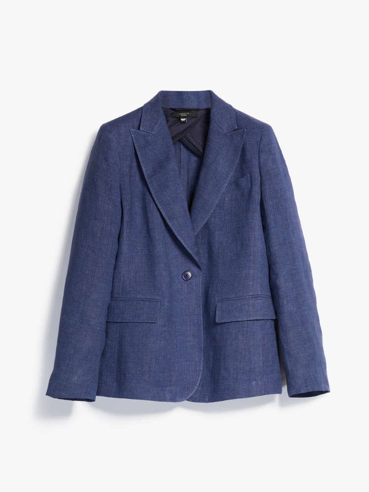 Linen canvas jacket, ultramarine - Weekend Max Mara