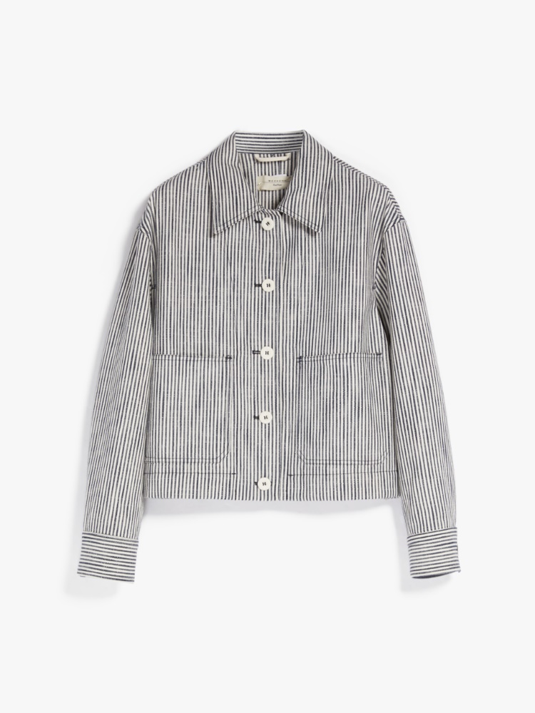 Cotton canvas jacket, navy - Weekend Max Mara