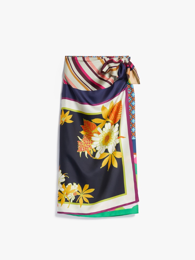 Silk twill skirt , multicolour - Weekend Max Mara