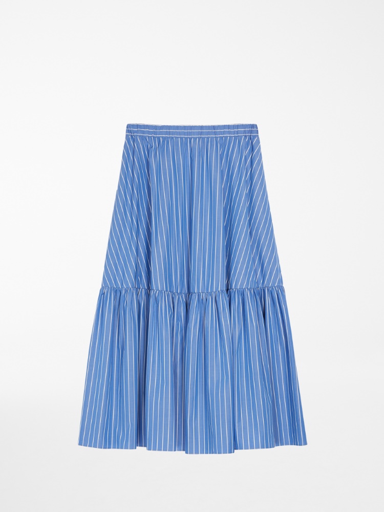 Cotton poplin skirt, light blue - Weekend Max Mara