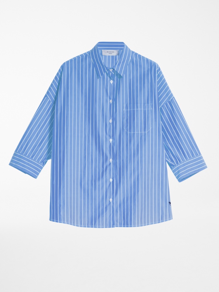 Cotton poplin shirt, light blue - Weekend Max Mara