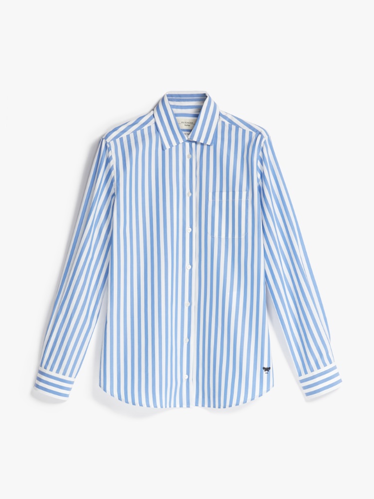 Cotton poplin shirt, cornflower blue - Weekend Max Mara
