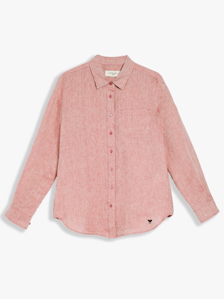 Linen canvas shirt, antique rose - Weekend Max Mara