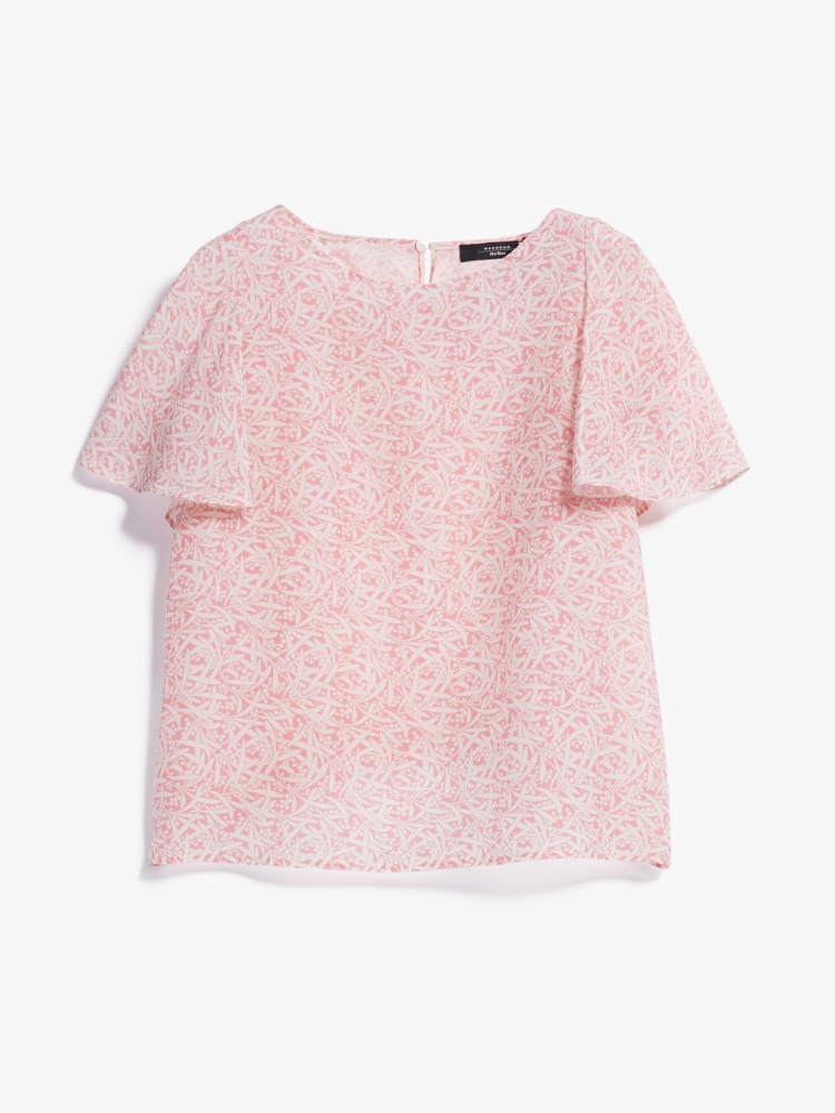 Silk crepe de chine blouse, antique rose - Weekend Max Mara