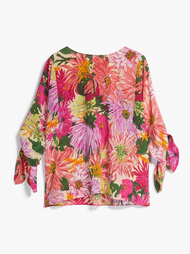 Silk crepe de chine blouse, fuchsia - Weekend Max Mara