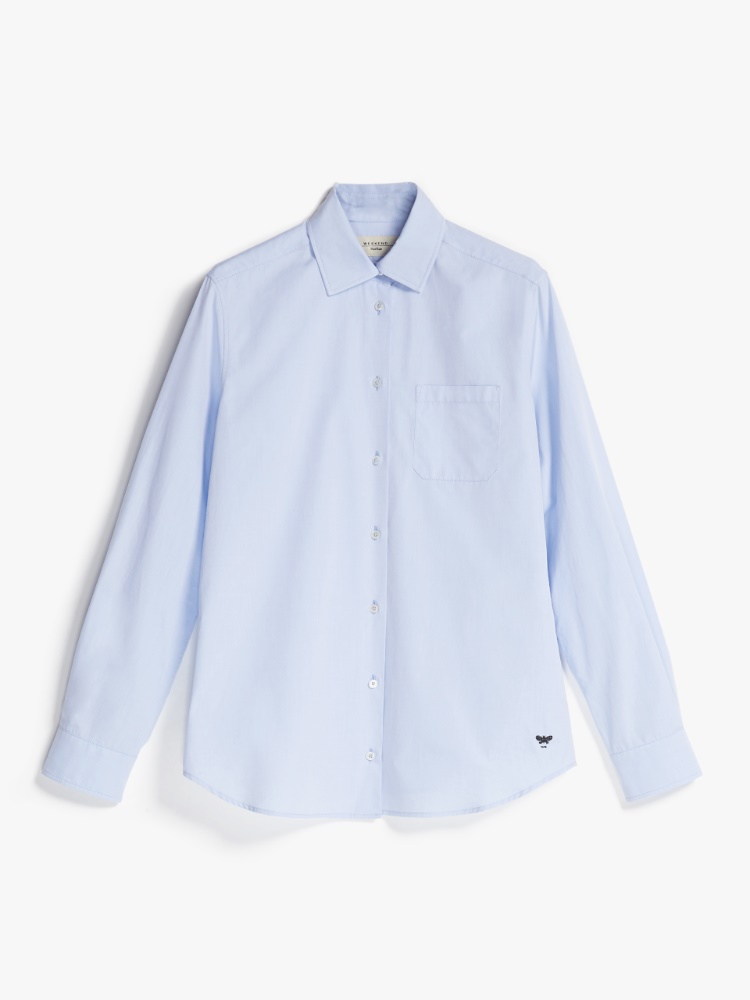 Cotton poplin shirt, light blue - Weekend Max Mara