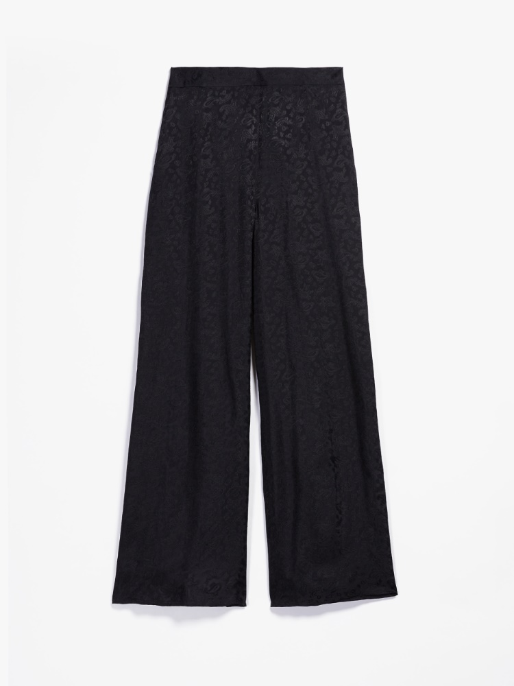Viscose pareo trousers, black - Weekend Max Mara