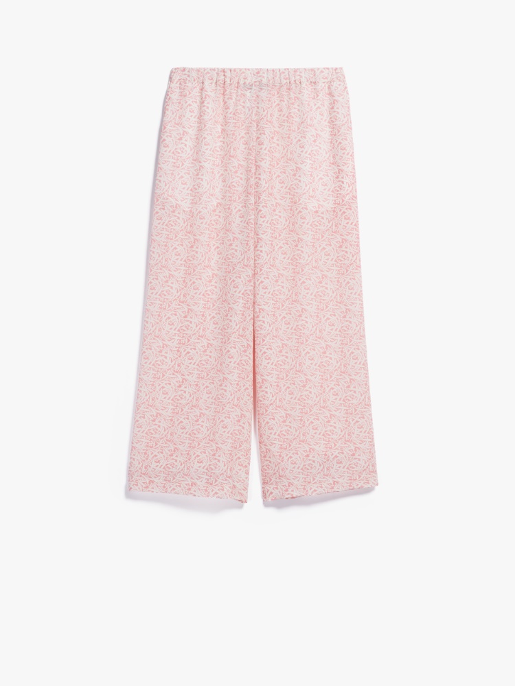 Silk crepe de chine trousers, antique rose - Weekend Max Mara