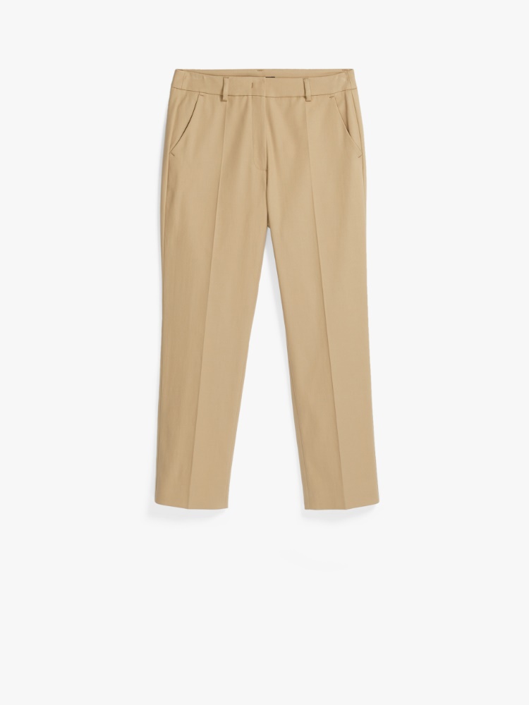 Cotton trousers, beige - Weekend Max Mara