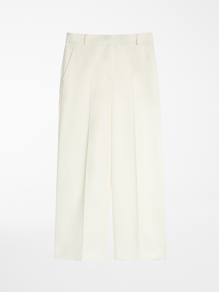 Cotton twill trousers, white - Weekend Max Mara