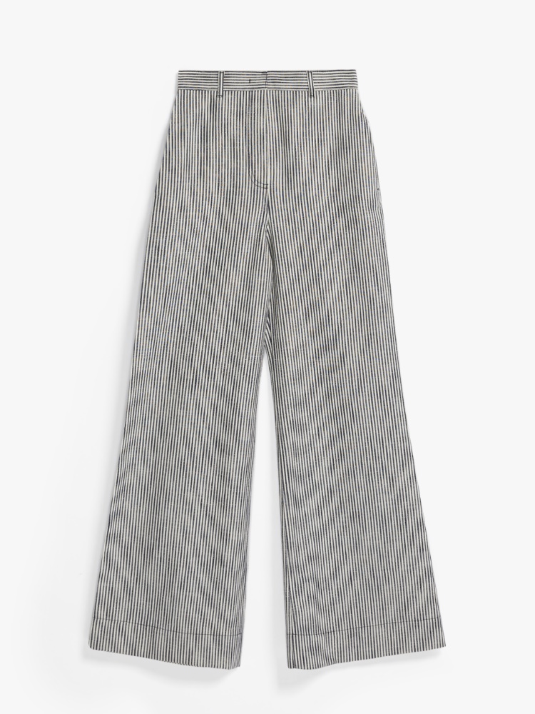 Cotton canvas trousers, navy - Weekend Max Mara