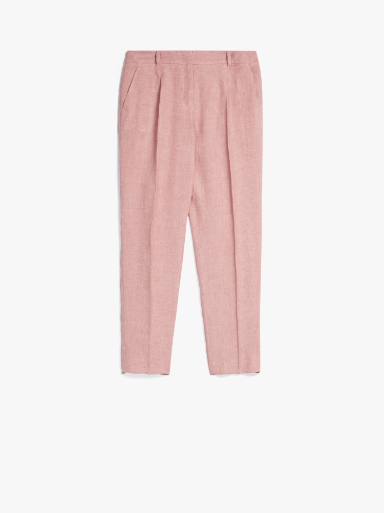 Linen canvas trousers, antique rose - Weekend Max Mara
