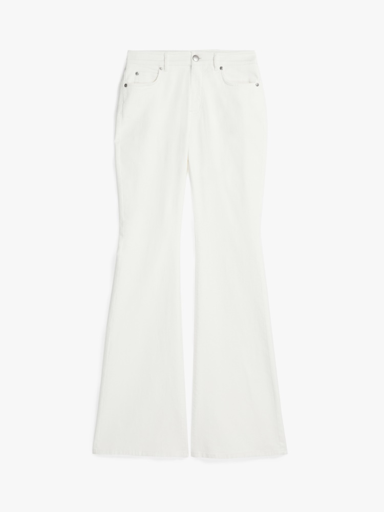 Cotton drill trousers, white - Weekend Max Mara