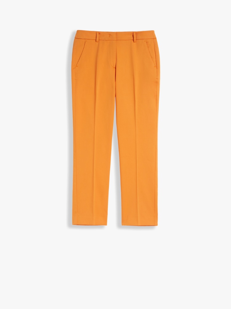 Sateen trousers, orange - Weekend Max Mara