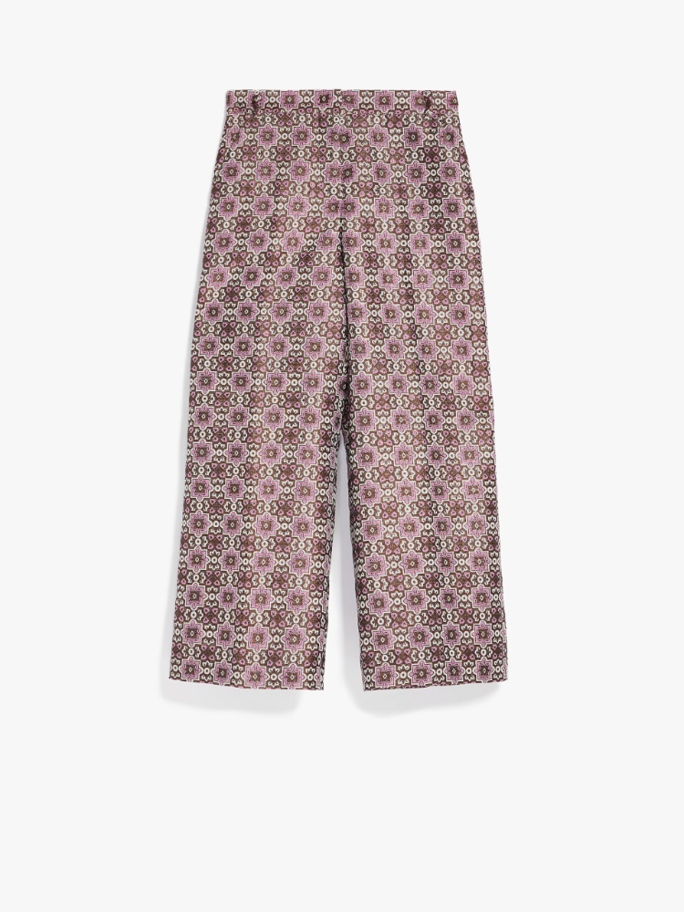 Cotton-blend trousers, peony - Weekend Max Mara