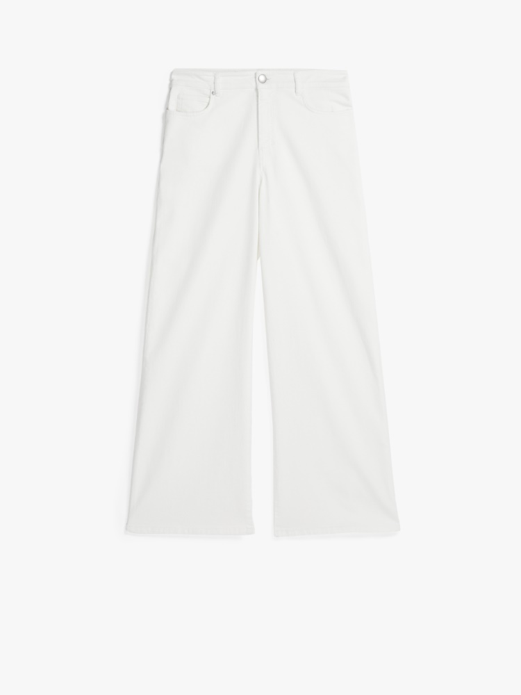 Cotton drill trousers, white - Weekend Max Mara