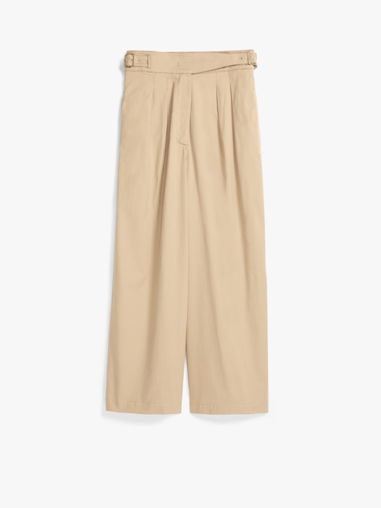 Cotton trousers, beige - Weekend Max Mara