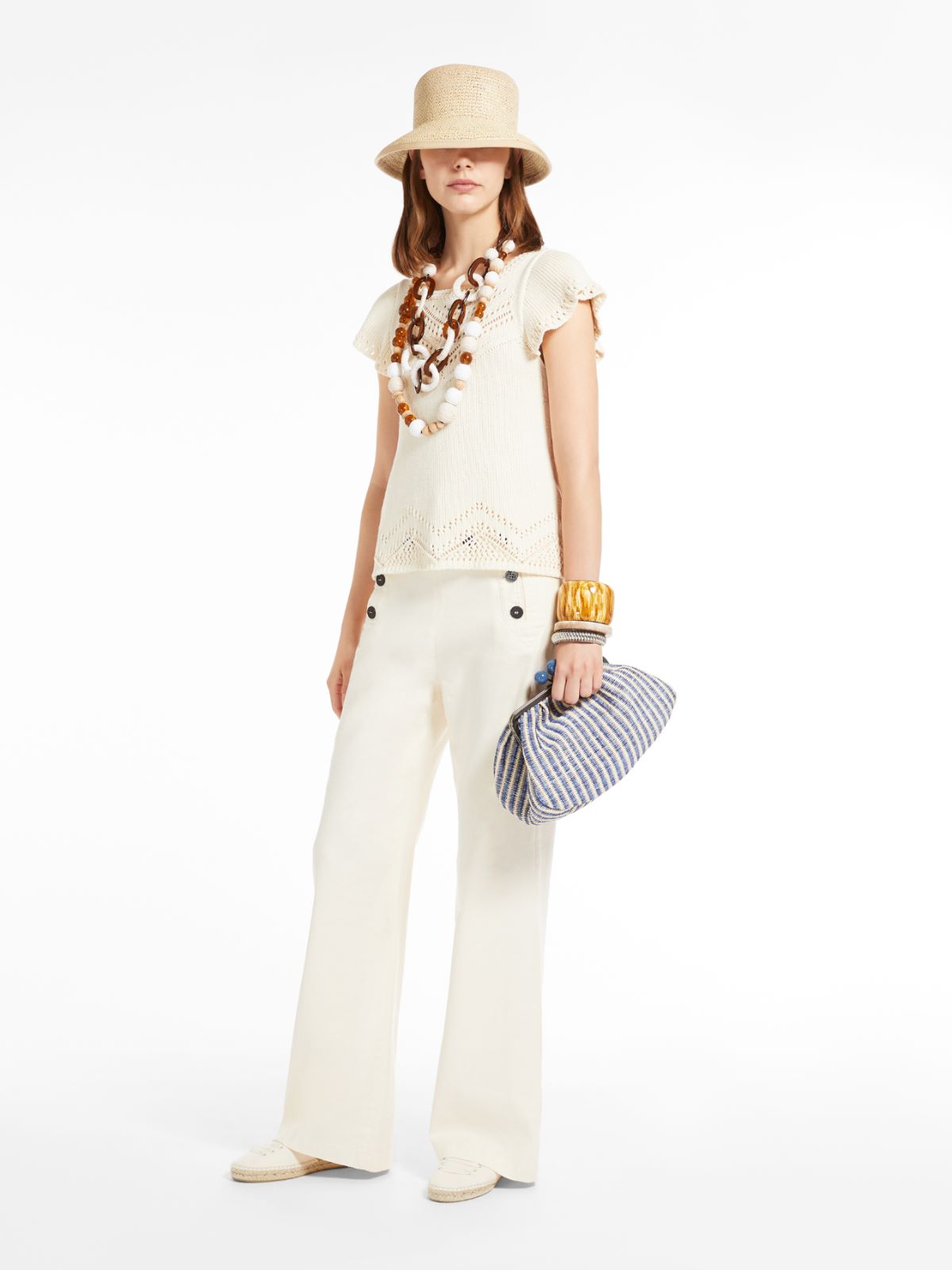 Cotton and linen trousers Weekend Maxmara