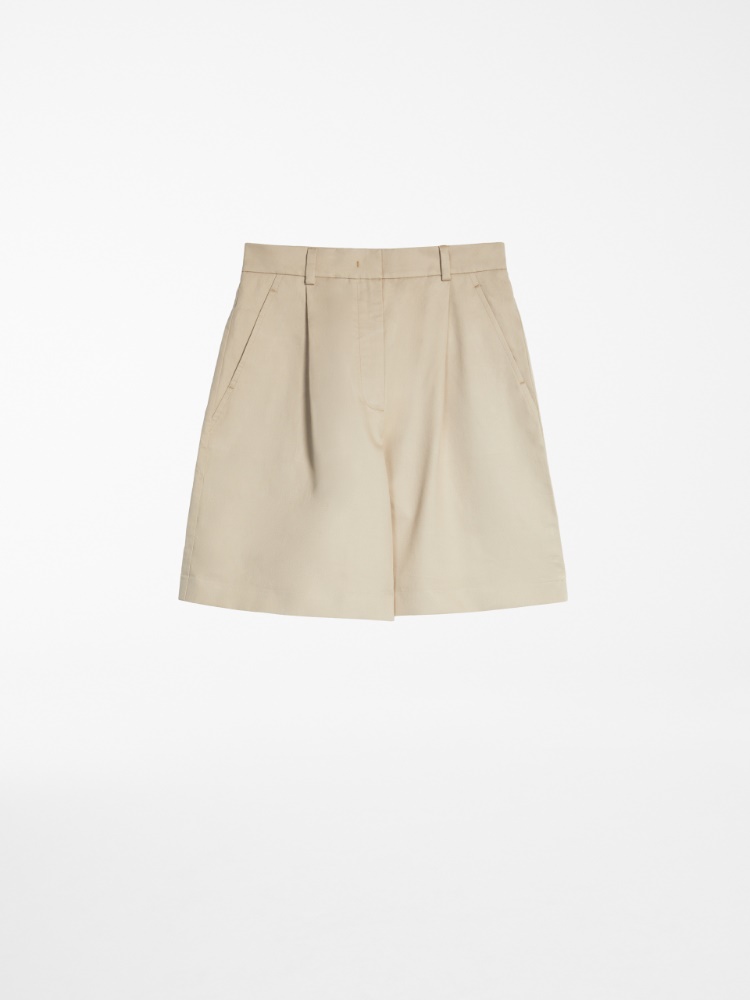 Cotton and linen shorts, clay - Weekend Max Mara