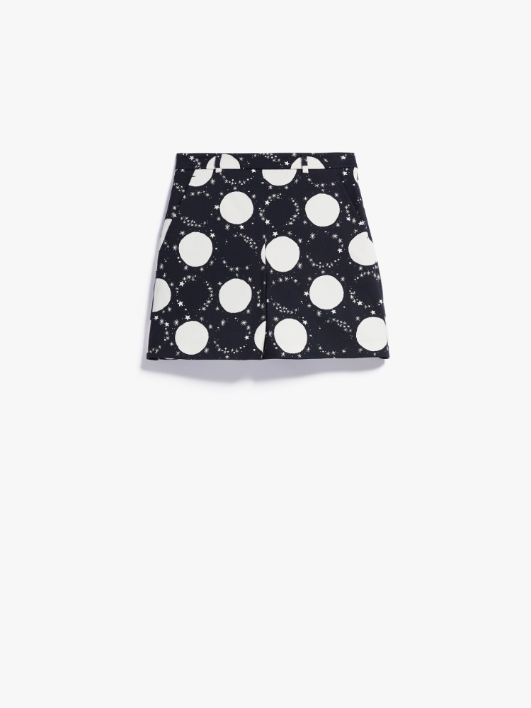 Cotton piqué Bermuda shorts, black - Weekend Max Mara