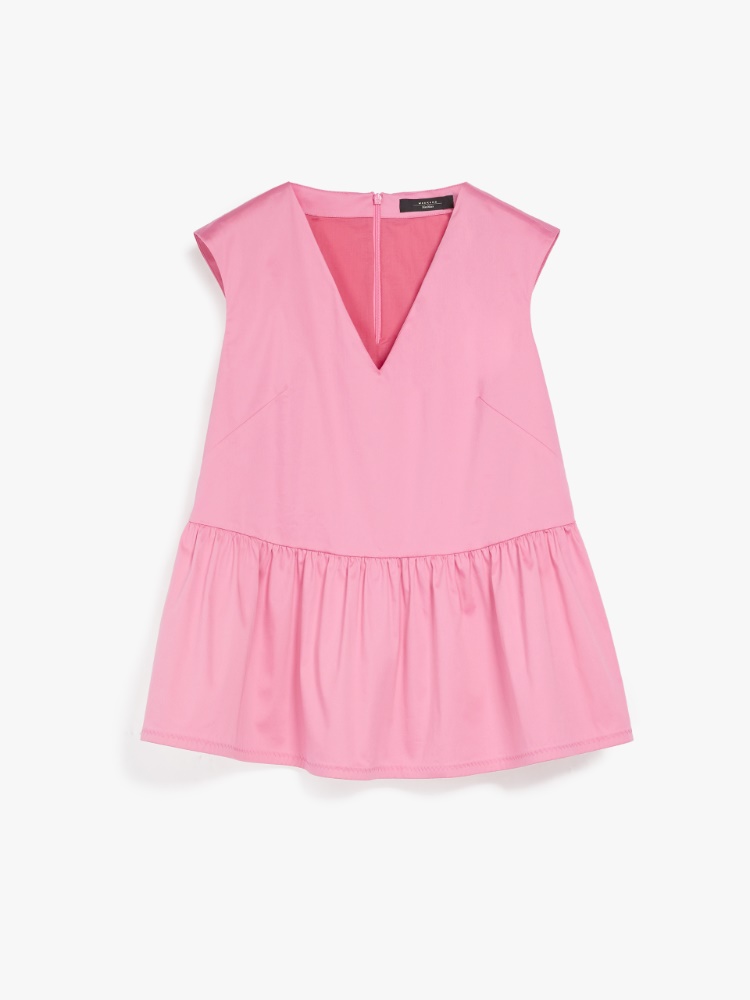 Cotton poplin top, pink - Weekend Max Mara