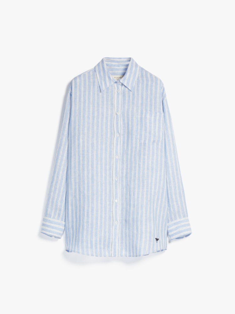 Linen canvas shirt, light blue - Weekend Max Mara