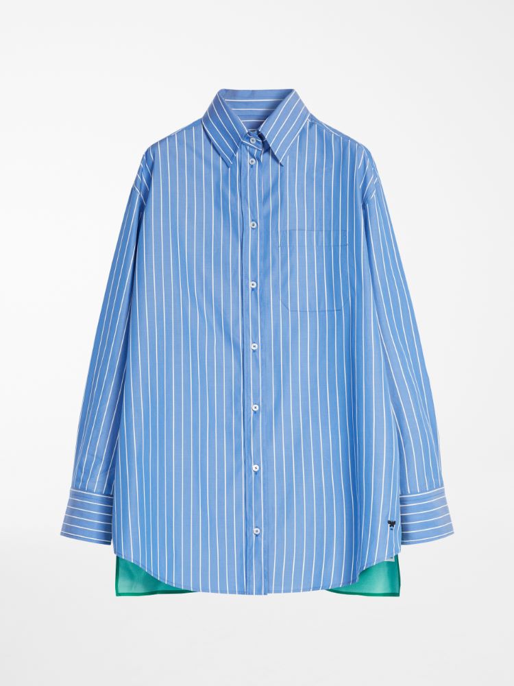 Cotton poplin shirt, light blue - Weekend Max Mara