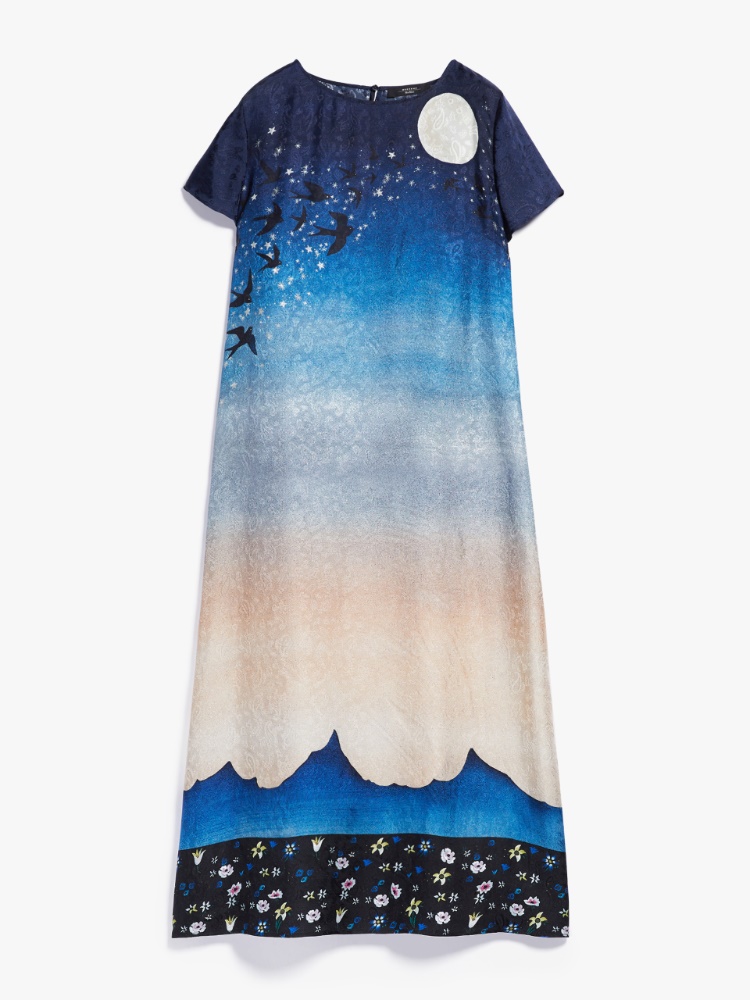Viscose jacquard dress, ultramarine - Weekend Max Mara