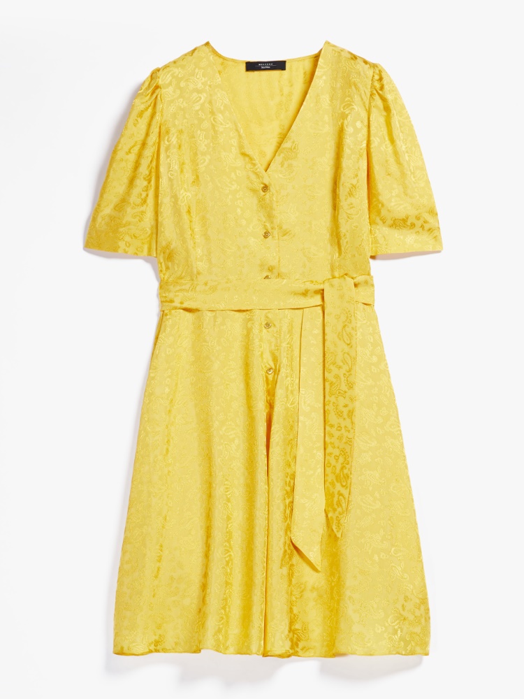 Viscose jacquard dress, gold - Weekend Max Mara