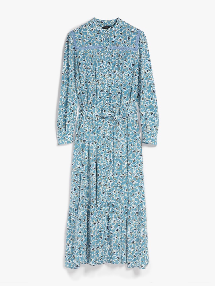 Silk crepe de chine dress, water - Weekend Max Mara