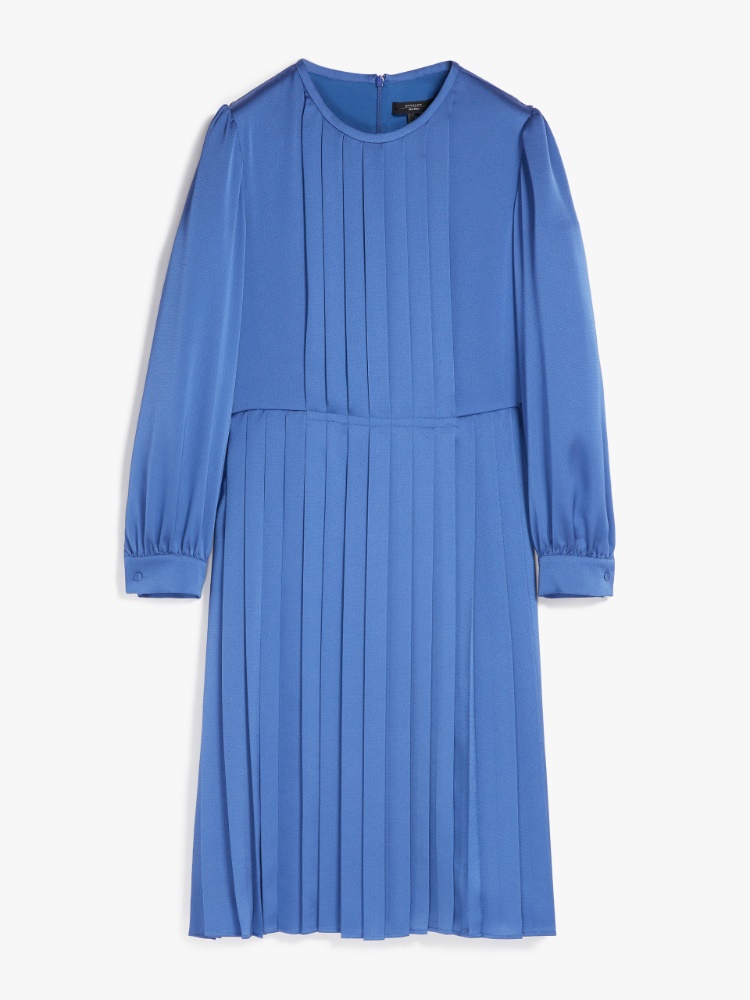 Fluid satin dress, cornflower blue - Weekend Max Mara