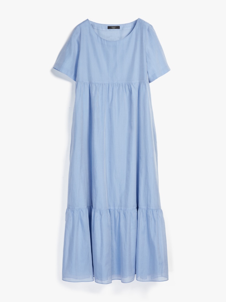 Silk and cotton dress, sky blue - Weekend Max Mara