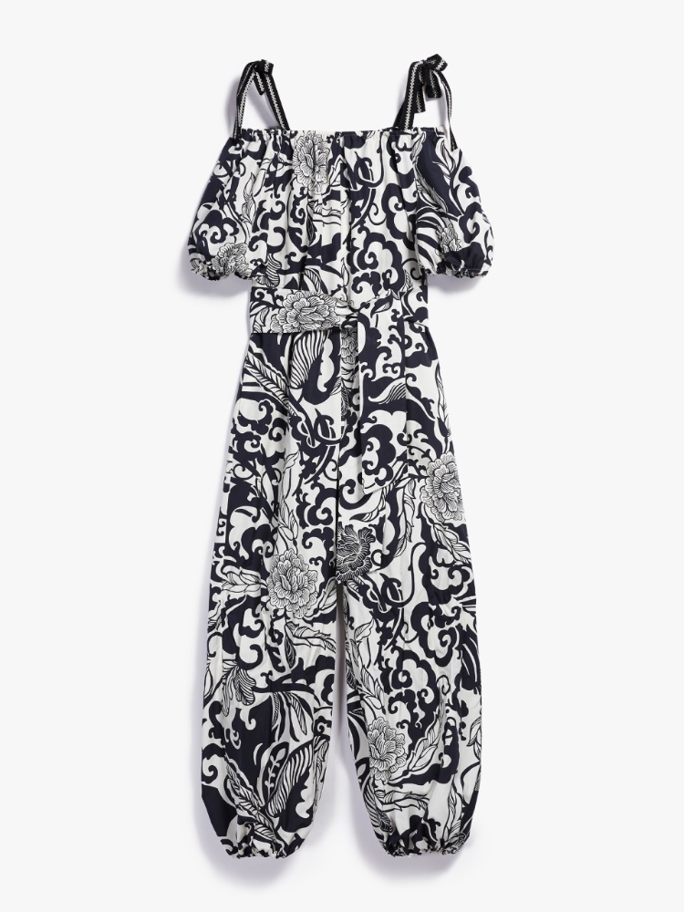 Cotton poplin jumpsuit , white - Weekend Max Mara