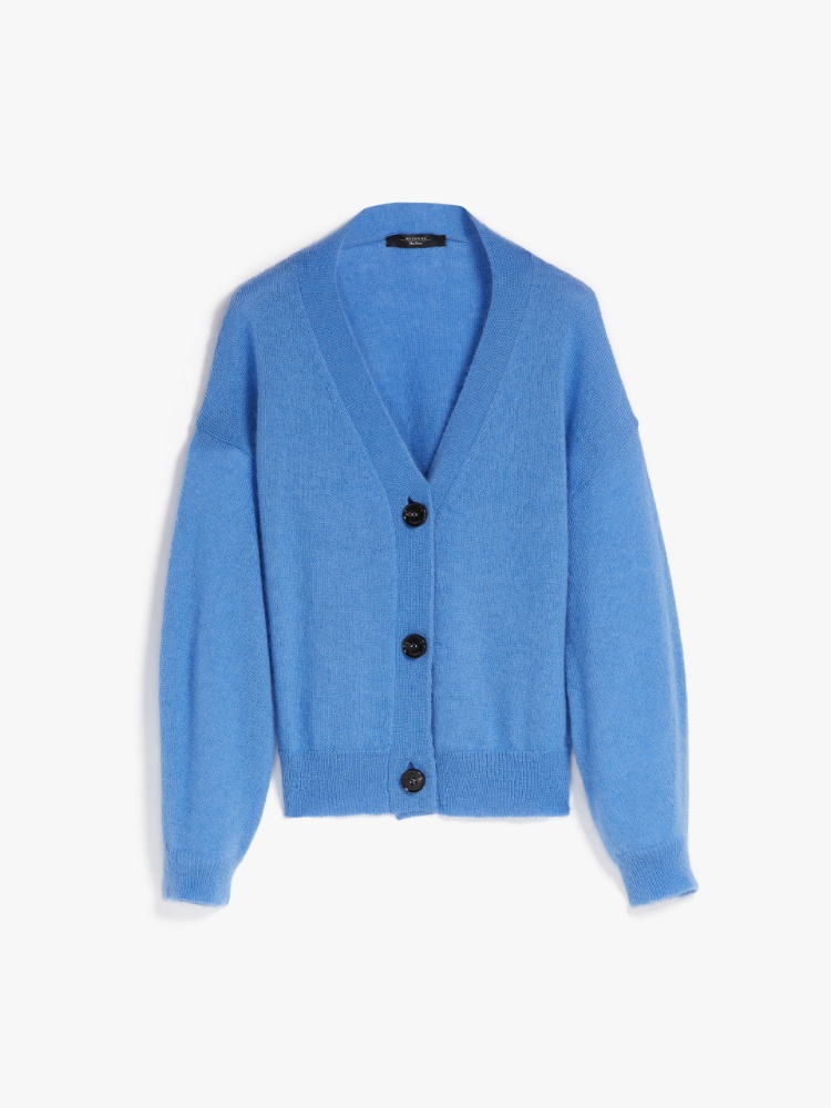 Mohair-blend cardigan, light blue - Weekend Max Mara
