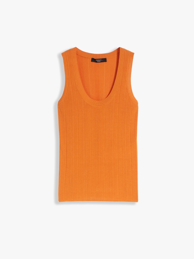 Viscose yarn top, orange - Weekend Max Mara