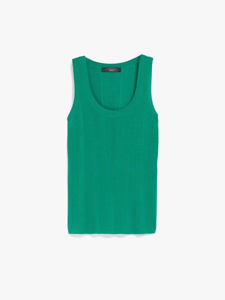 Viscose yarn top, green - Weekend Max Mara