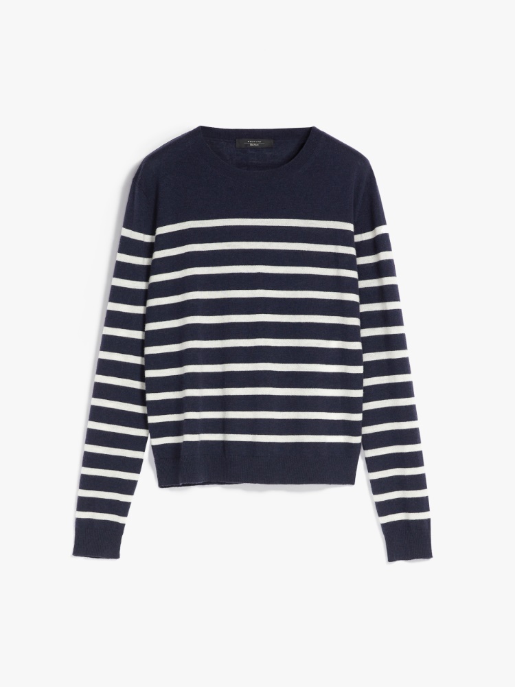 Wool and cashmere sweater, navy - Weekend Max Mara