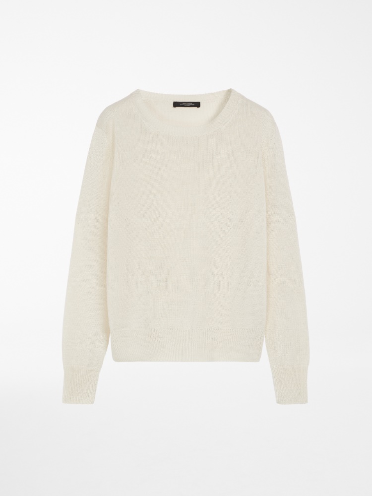 Brown Soft Wool Sweater Cropped Jumper Medium Size WEEKEND Max Mara