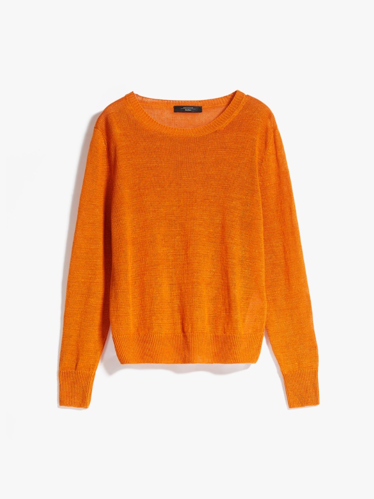 Linen yarn sweater, orange - Weekend Max Mara