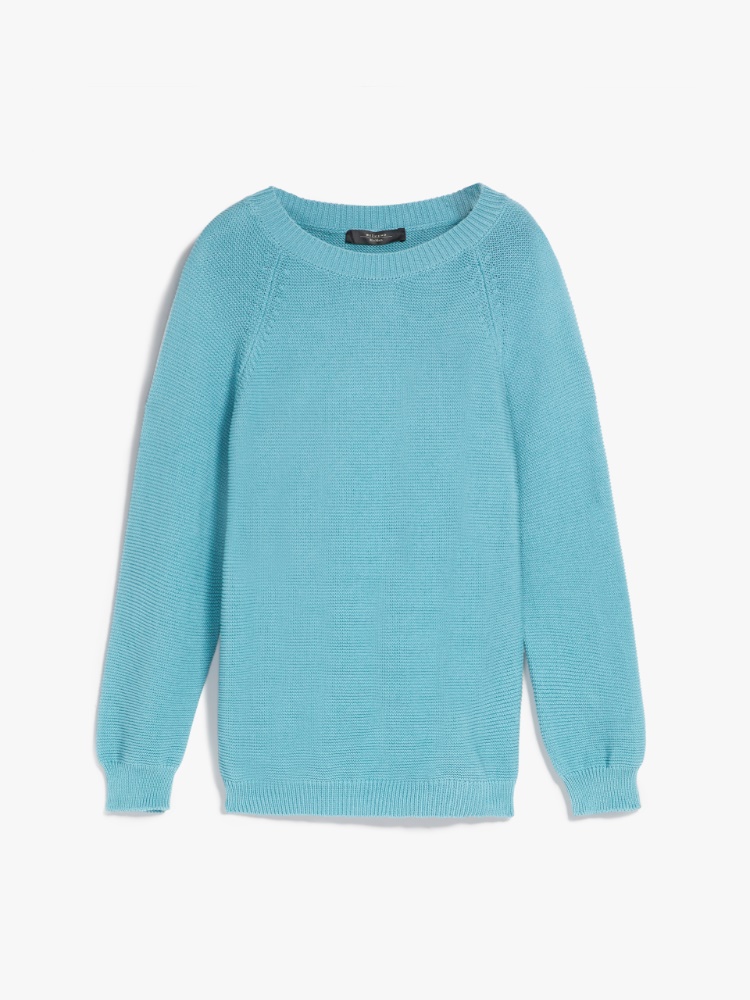 Cotton cordonnet sweater, water - Weekend Max Mara