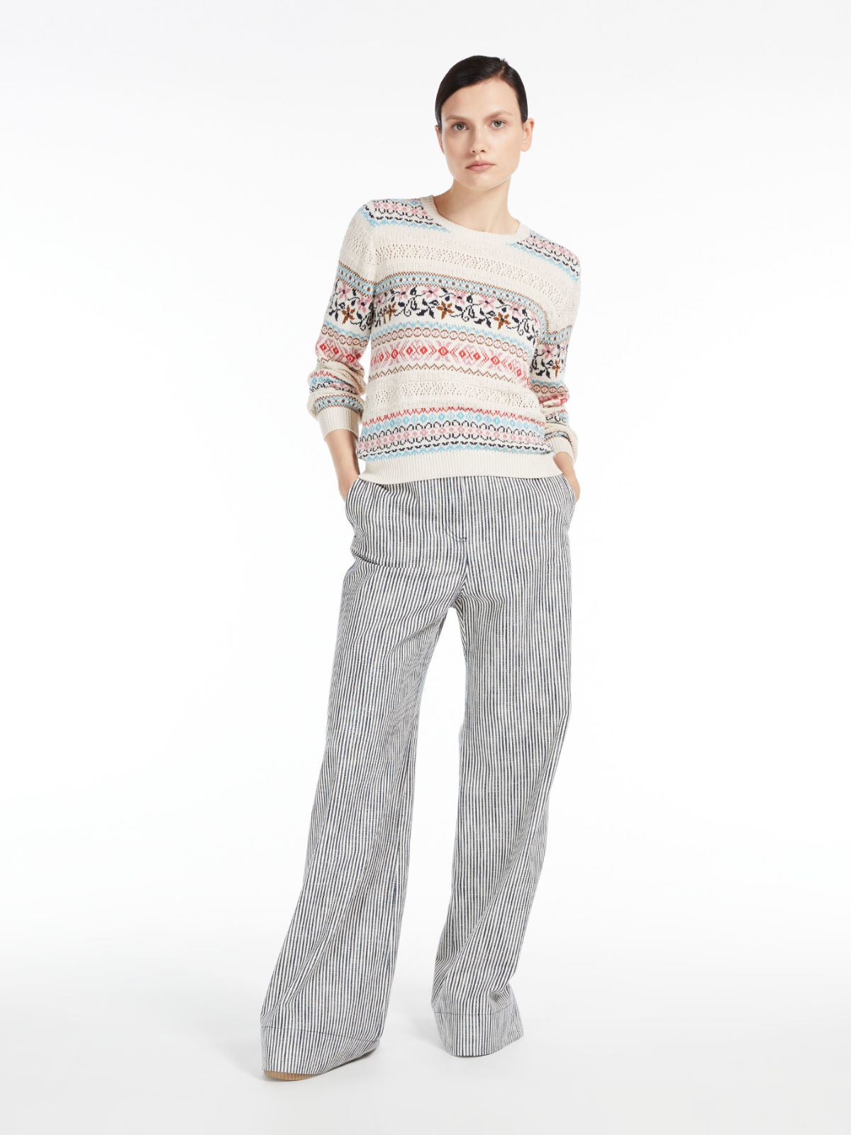 Jacquard-knit cotton sweater Weekend Maxmara