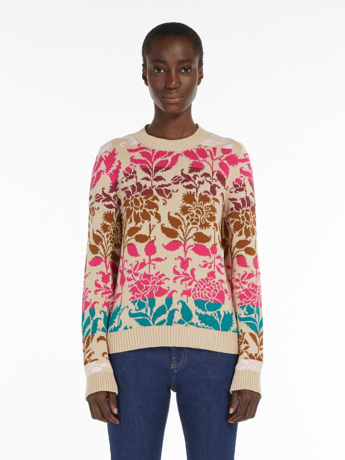 Jacquard-knit cotton sweater Weekend Maxmara Jacquard-knit cotton sweater Weekend Maxmara