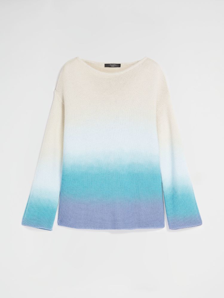 Cotton cordonnet sweater, light blue - Weekend Max Mara