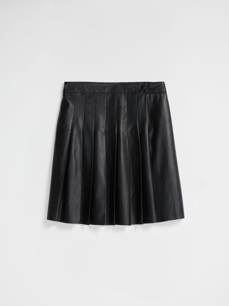 Nappa leather skirt, black - Weekend Max Mara