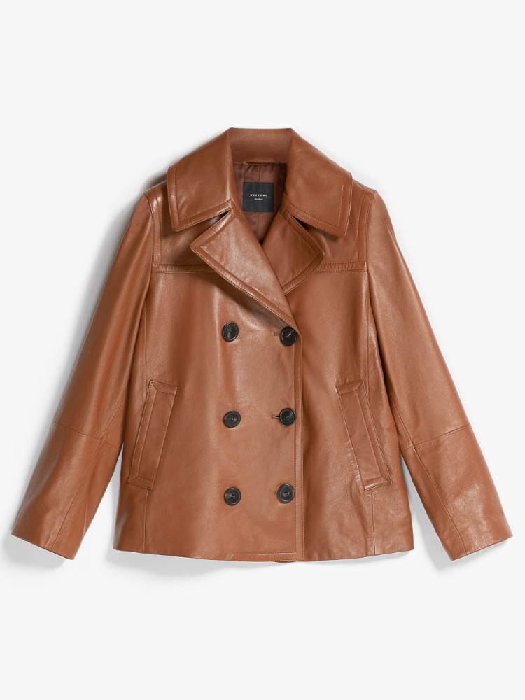 Nappa leather jacket, tobacco - Weekend Max Mara
