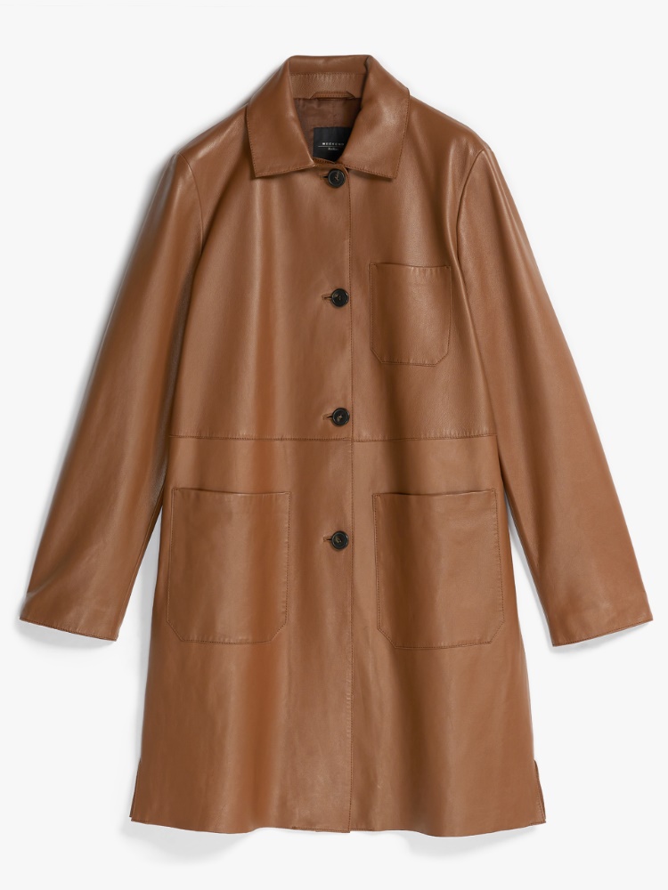 Nappa leather trench coat, tobacco - Weekend Max Mara