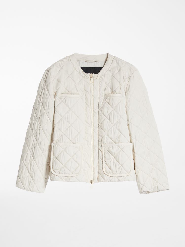 Water-repellent canvas down jacket, ivory - Weekend Max Mara