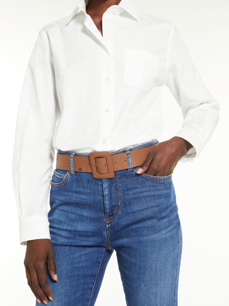 Leather belt, tobacco - Weekend Max Mara